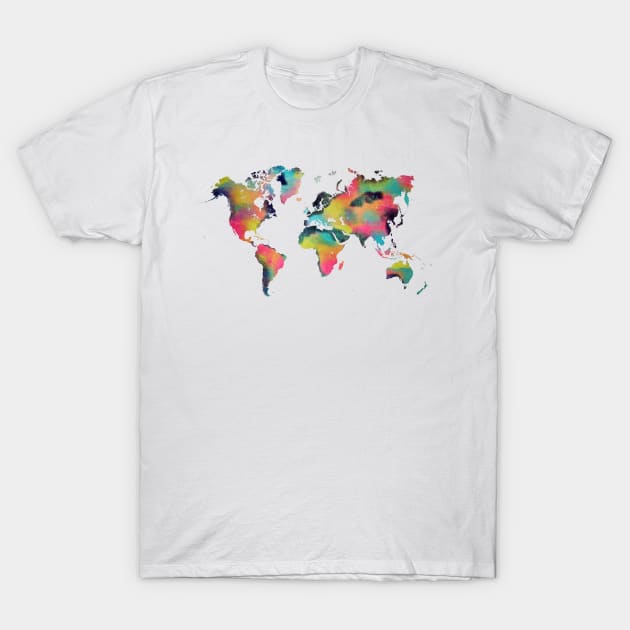 world map pastels T-Shirt by JBJart